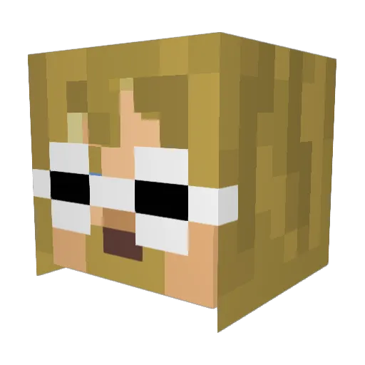 MadKief Minecraft avatar head, 3D render