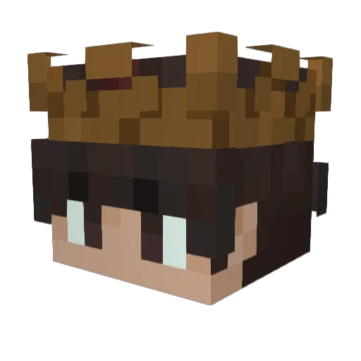 MadKingEli Minecraft avatar head, 3D render