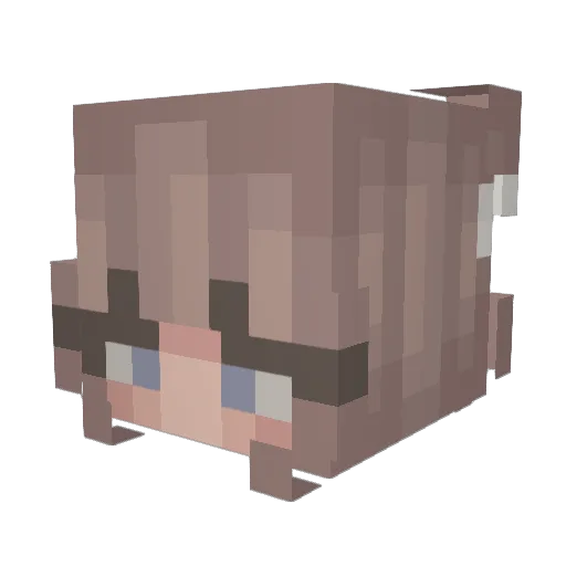 MadLove Minecraft avatar head, 3D render