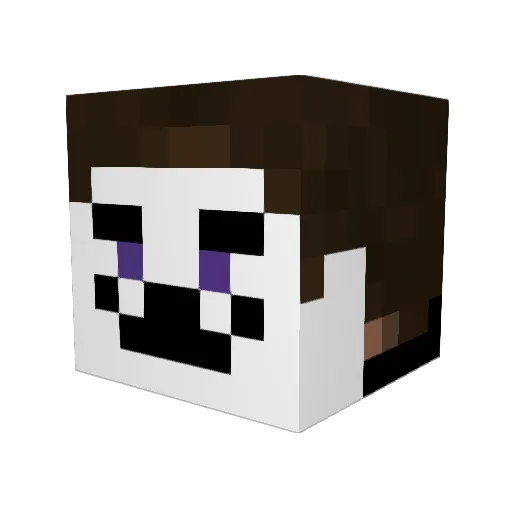 MadLuckKingg Minecraft avatar head, 3D render