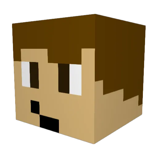 MadMan127 Minecraft avatar head, 3D render