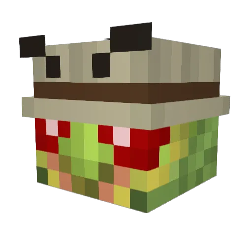 MadMantis Minecraft avatar head, 3D render
