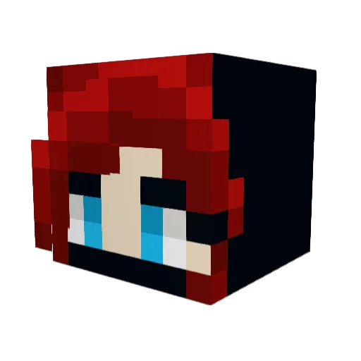 MadMars123 Minecraft avatar head, 3D render