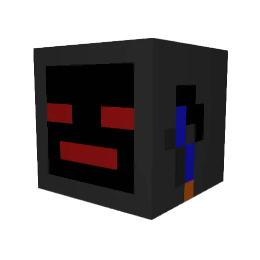 MadMask1 Minecraft avatar head, 3D render