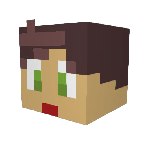 MadMatter72 Minecraft avatar head, 3D render