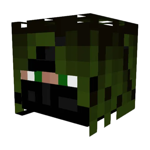 MadMiii Minecraft avatar head, 3D render