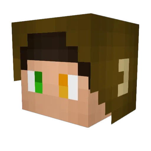 MadMix Minecraft avatar head, 3D render