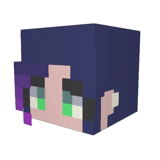 MadMorri Minecraft avatar head, 3D render