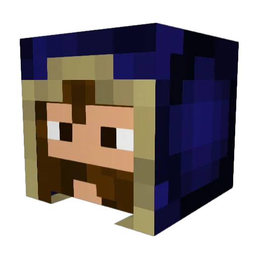 MadMusketeer Minecraft avatar head, 3D render