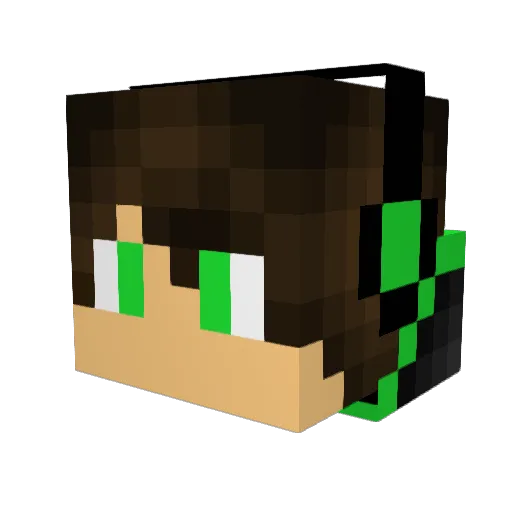 MadPanek Minecraft avatar head, 3D render