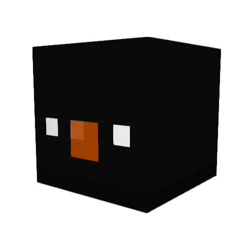 MadPenguinKING Minecraft avatar head, 3D render