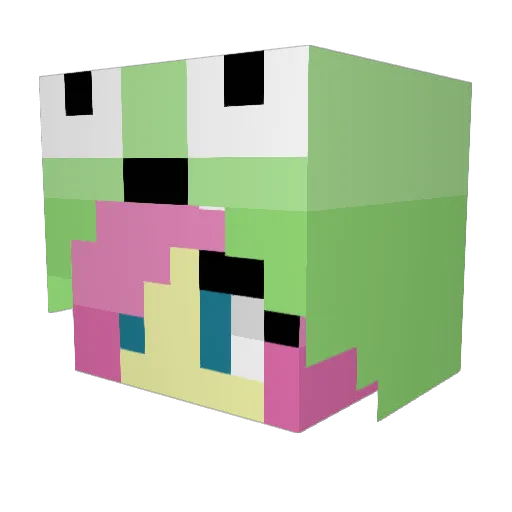 MadPinkiePie Minecraft avatar head, 3D render