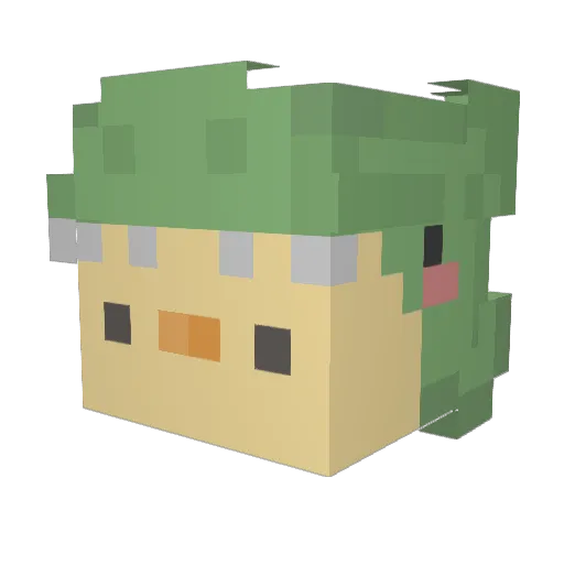 MadPollo Minecraft avatar head, 3D render