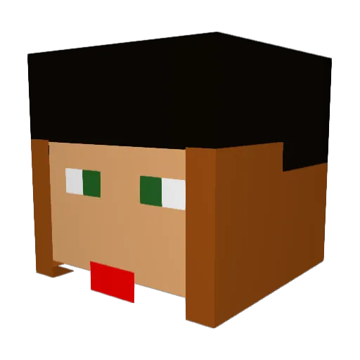 MadRunner Minecraft avatar head, 3D render