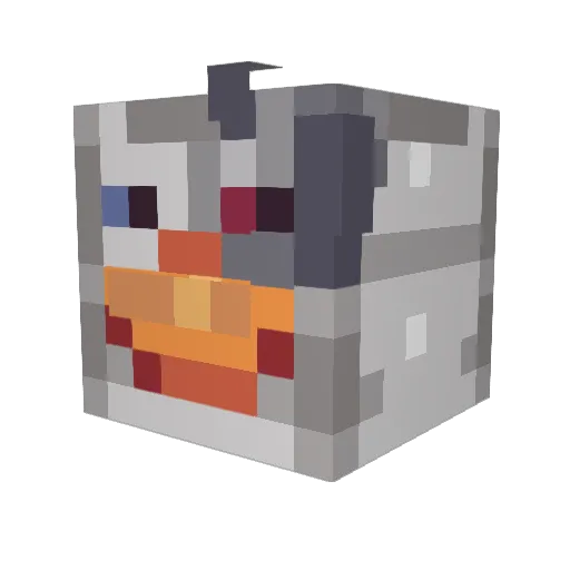 MadSerg Minecraft avatar head, 3D render