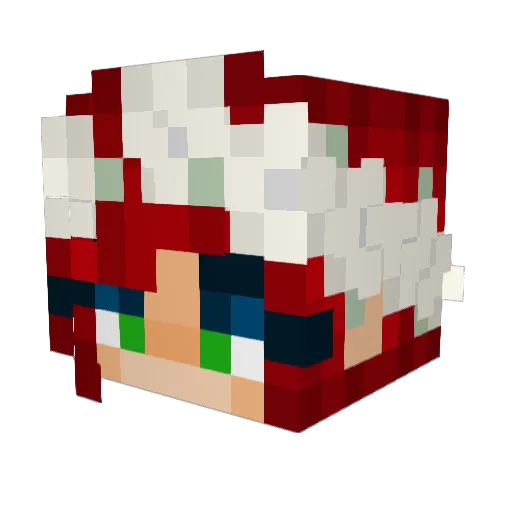 MadShorter Minecraft avatar head, 3D render