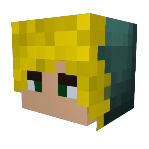 MadTeeJay Minecraft avatar head, 3D render