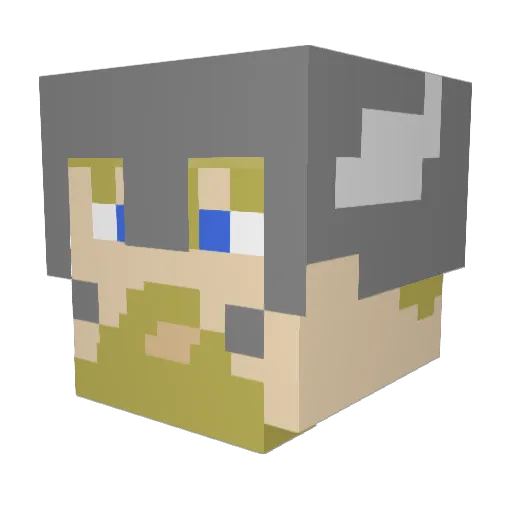 MadViking61 Minecraft avatar head, 3D render