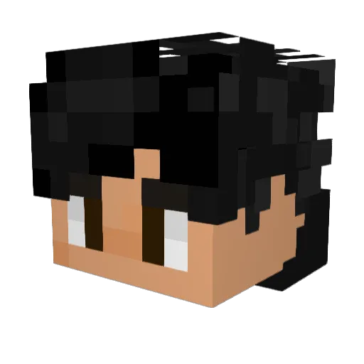 MadWhy Minecraft avatar head, 3D render