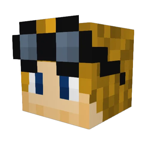Mad_Miller Minecraft avatar head, 3D render