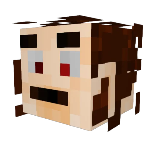 Mad_Sam Minecraft avatar head, 3D render