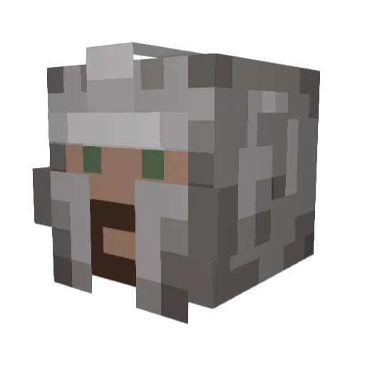 Mad_Scientist Minecraft avatar head, 3D render