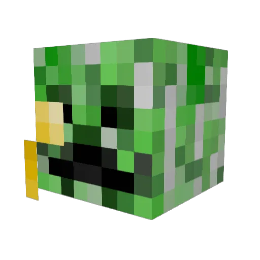 Mad_Vengeance Minecraft avatar head, 3D render