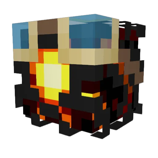 Mad_Volcano Minecraft avatar head, 3D render