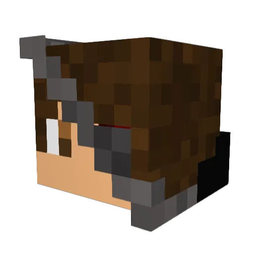 Mad_Wizard Minecraft avatar head, 3D render