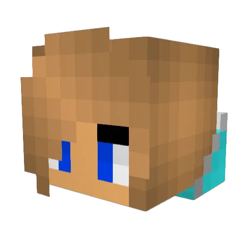 Mad_dog_113 Minecraft avatar head, 3D render