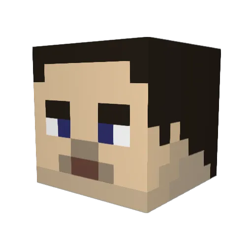 Mada00 Minecraft avatar head, 3D render
