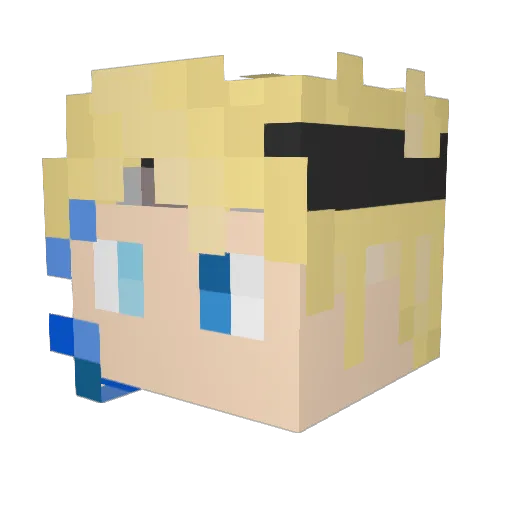 Mada0197 Minecraft avatar head, 3D render