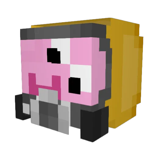 Madagascar4Life Minecraft avatar head, 3D render