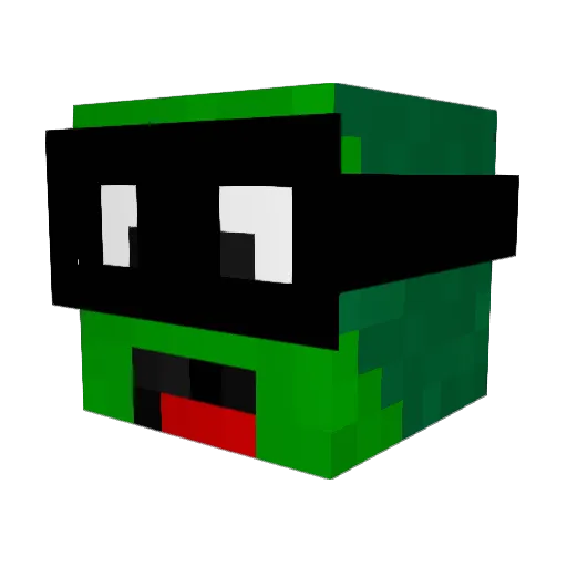 MadagascarianKid Minecraft avatar head, 3D render