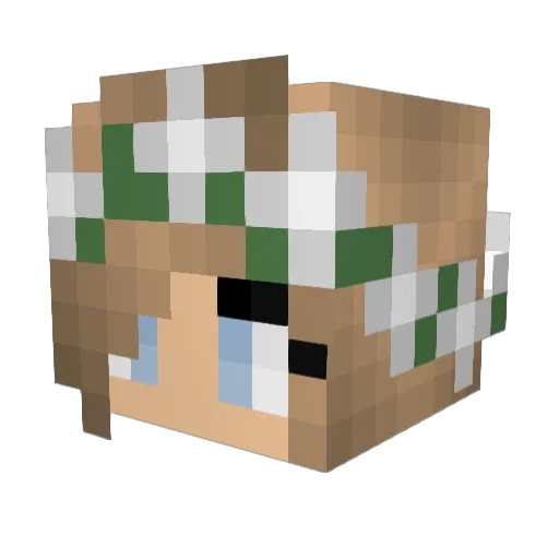 MadamHlin Minecraft avatar head, 3D render
