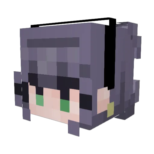 MadamJuste Minecraft avatar head, 3D render