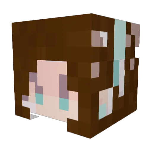 MadamMintyy Minecraft avatar head, 3D render