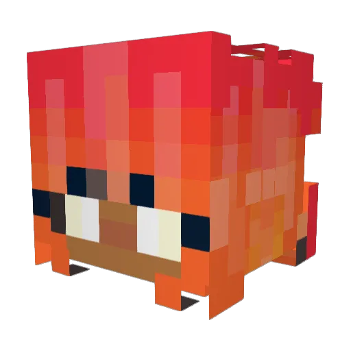MadamPhoenix Minecraft avatar head, 3D render