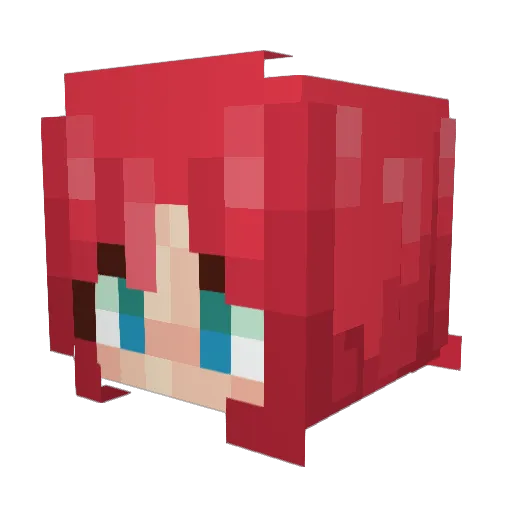 MadamPy Minecraft avatar head, 3D render