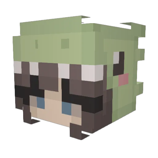 MadamRazz Minecraft avatar head, 3D render