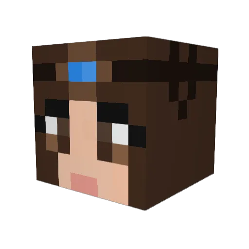 MadamStanos Minecraft avatar head, 3D render