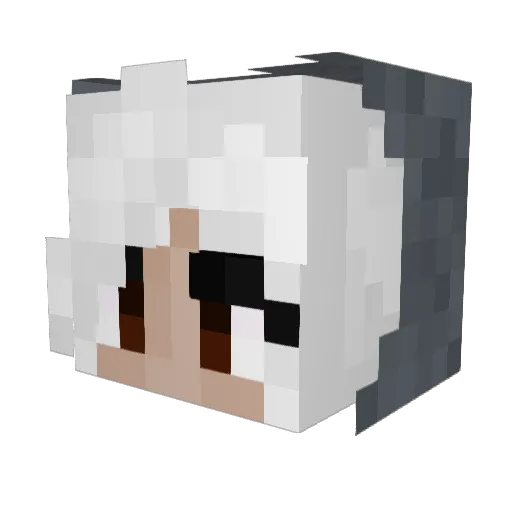 MadameDegrassi Minecraft avatar head, 3D render