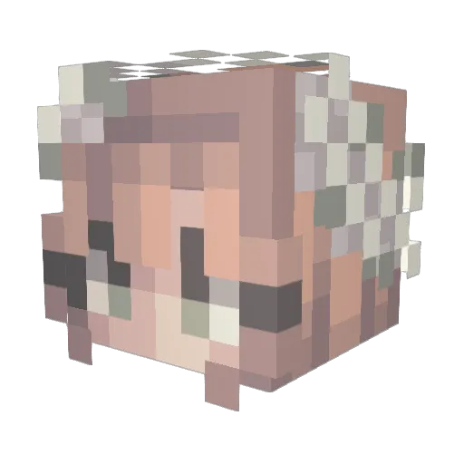 MadameDerp Minecraft avatar head, 3D render