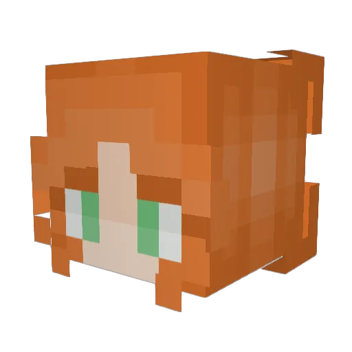 MadameMAYday Minecraft avatar head, 3D render