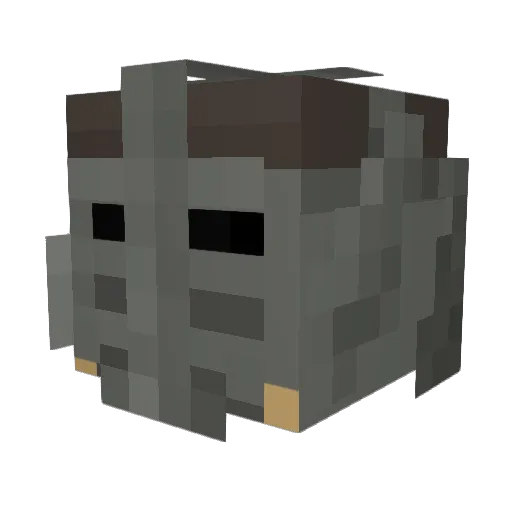 Madanach Minecraft avatar head, 3D render