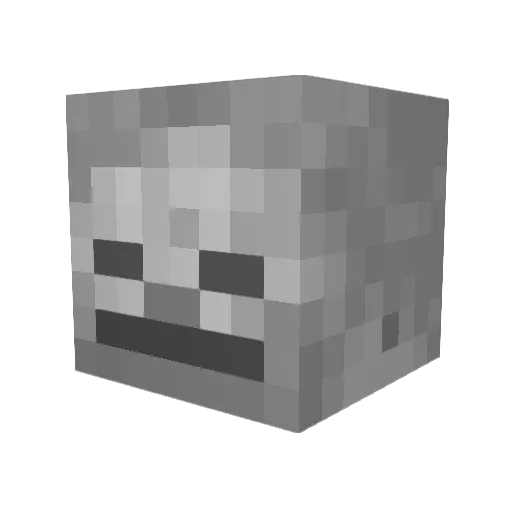 Madao0507 Minecraft avatar head, 3D render