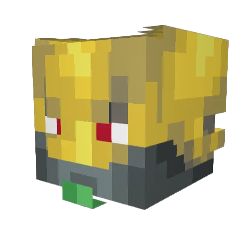 Madara1607 Minecraft avatar head, 3D render