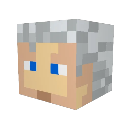 Madara645 Minecraft avatar head, 3D render