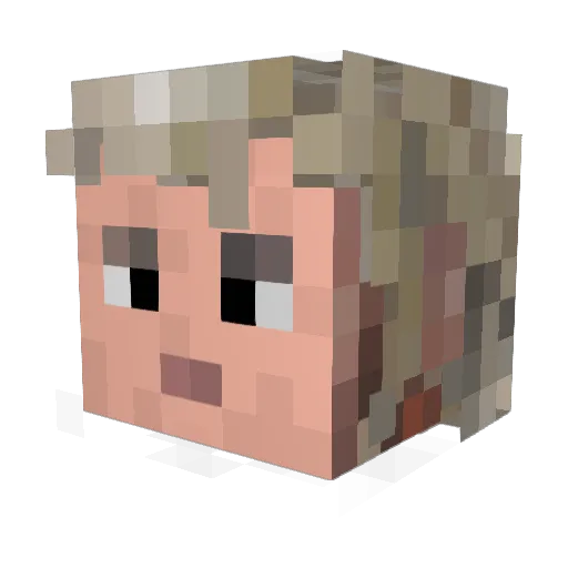 MadasaGamer Minecraft avatar head, 3D render