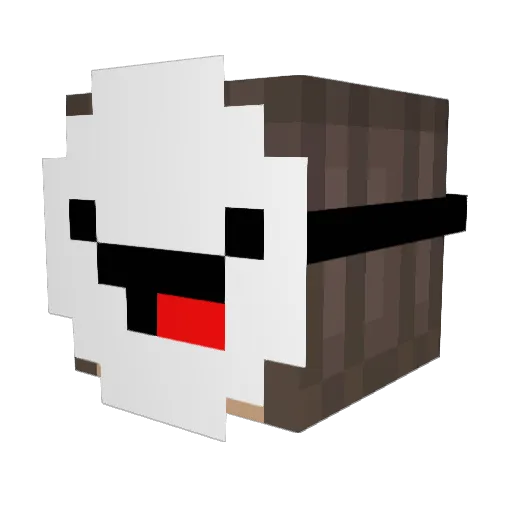 Madaseesu Minecraft avatar head, 3D render